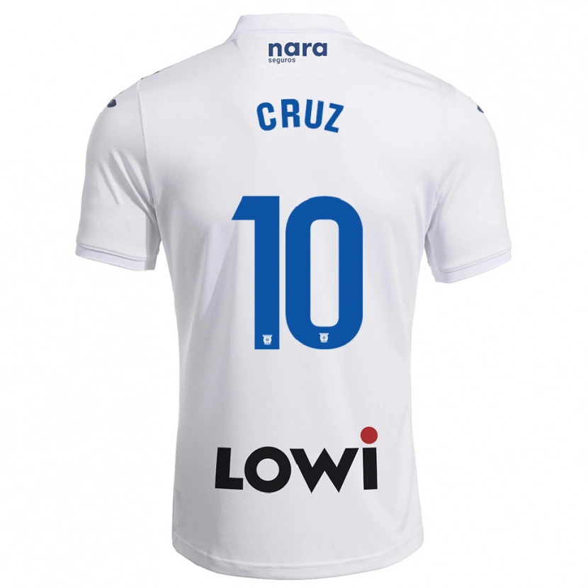 Danxen Kobiety Juan Cruz #10 Biało-Granatowy Domowa Koszulka 2025/26 Koszulki Klubowe