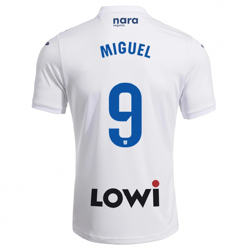 Danxen Kobiety Miguel De La Fuente #9 Biało-Granatowy Domowa Koszulka 2025/26 Koszulki Klubowe