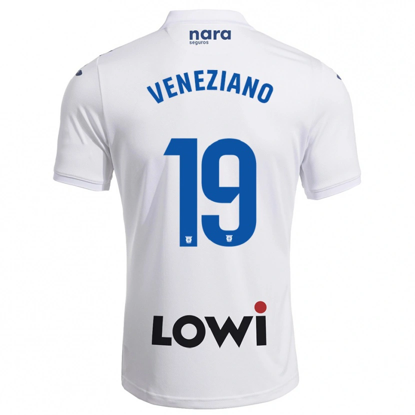 Danxen Kobiety Francesco Veneziano #19 Biało-Granatowy Domowa Koszulka 2025/26 Koszulki Klubowe