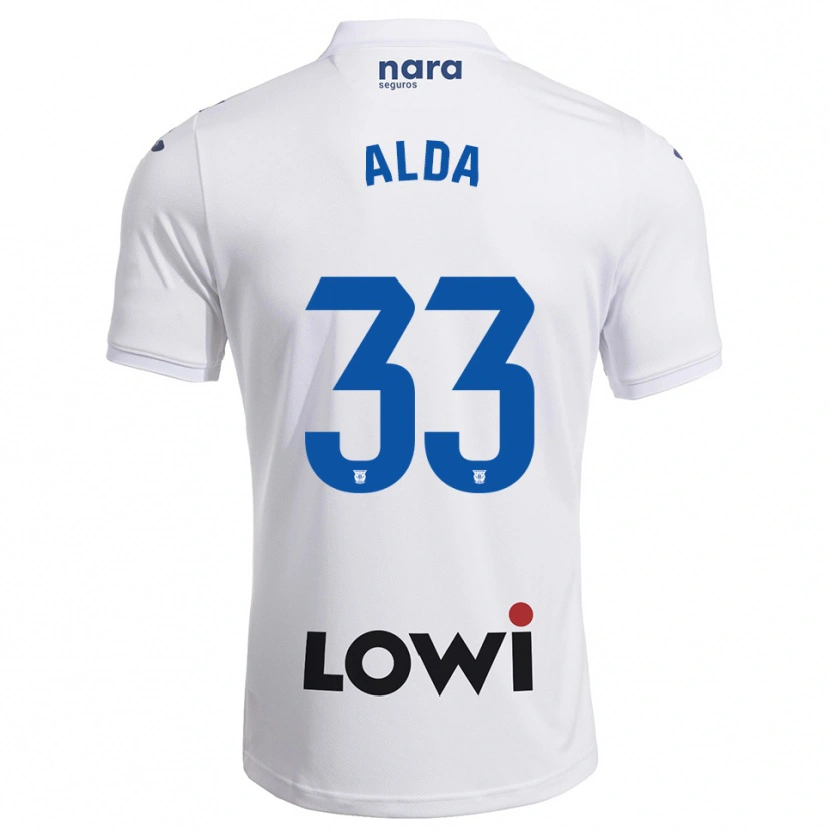 Danxen Kobiety Álex Alda #33 Biało-Granatowy Domowa Koszulka 2025/26 Koszulki Klubowe