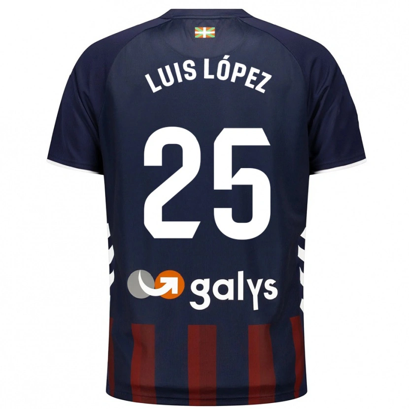 Danxen Kobiety Luis López #25 Granatowo-Czerwony Domowa Koszulka 2025/26 Koszulki Klubowe