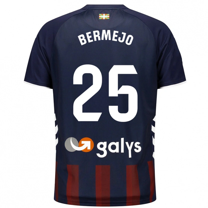 Danxen Kobiety Joseba Bermejo #25 Granatowo-Czerwony Domowa Koszulka 2025/26 Koszulki Klubowe