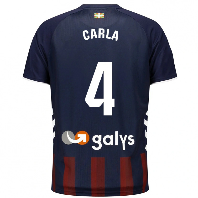 Danxen Kobiety Carla Andrés Abad #4 Granatowo-Czerwony Domowa Koszulka 2025/26 Koszulki Klubowe