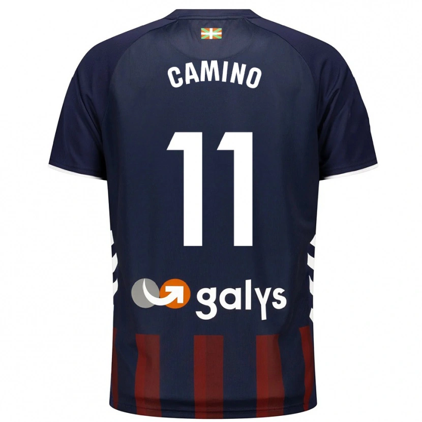 Danxen Kobiety Laura Camino Fernández #11 Granatowo-Czerwony Domowa Koszulka 2025/26 Koszulki Klubowe
