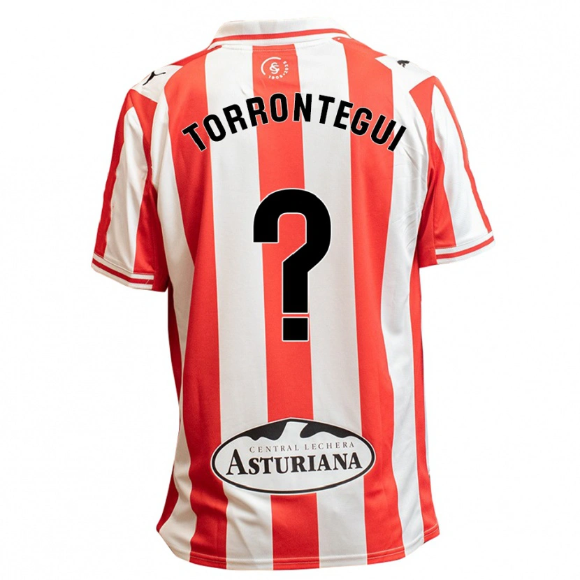 Danxen Kobiety Samu Torrontegui #0 Biało-Czerwony Domowa Koszulka 2025/26 Koszulki Klubowe