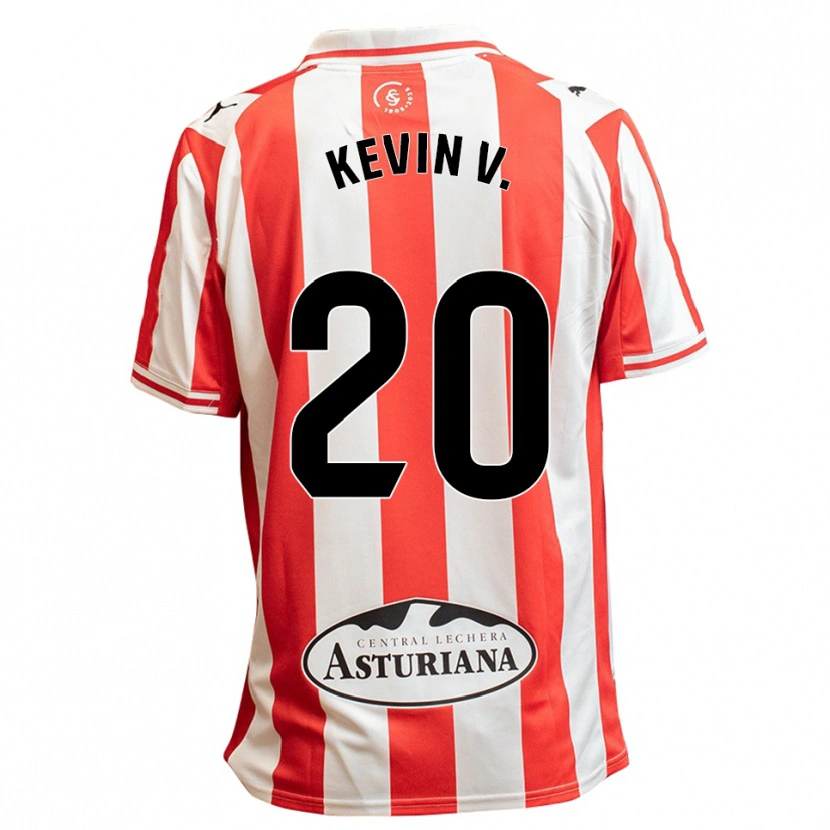Danxen Kobiety Kevin Vázquez #20 Biało-Czerwony Domowa Koszulka 2025/26 Koszulki Klubowe