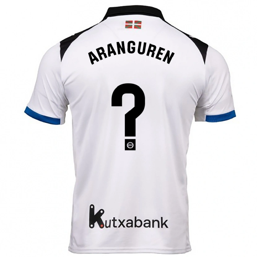 Danxen Kobiety Aitor Aranguren #0 Biało-Niebieski Wyjazdowa Koszulka 2025/26 Koszulki Klubowe