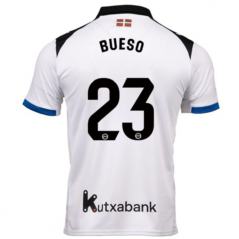 Danxen Kobiety Alejandro Bueso #23 Biało-Niebieski Wyjazdowa Koszulka 2025/26 Koszulki Klubowe