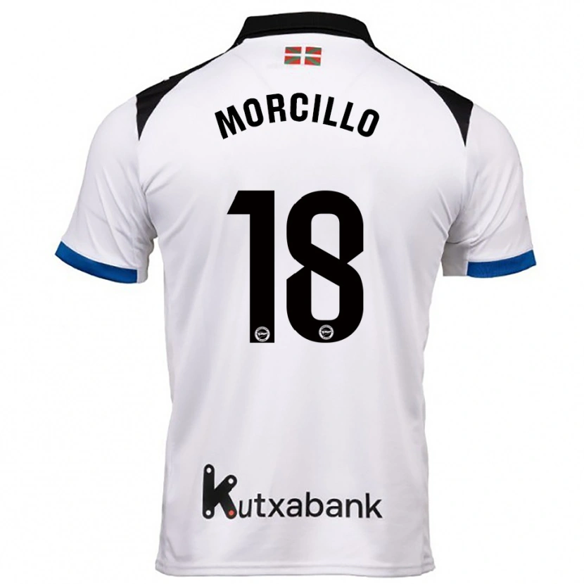 Danxen Kobiety Diego Morcillo #18 Biało-Niebieski Wyjazdowa Koszulka 2025/26 Koszulki Klubowe