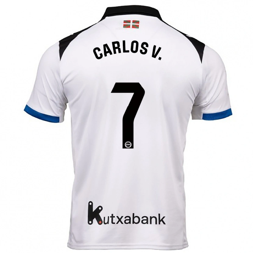 Danxen Kobiety Carlos Vicente #7 Biało-Niebieski Wyjazdowa Koszulka 2025/26 Koszulki Klubowe