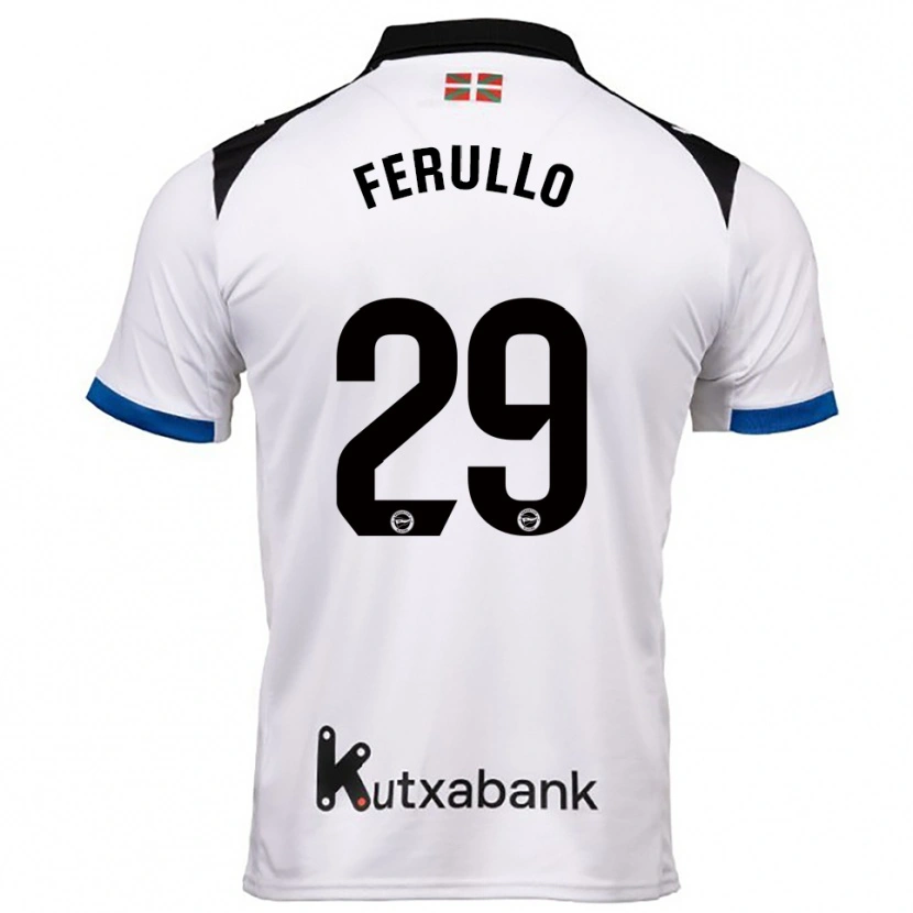 Danxen Kobiety Flavio Ferullo #29 Biało-Niebieski Wyjazdowa Koszulka 2025/26 Koszulki Klubowe