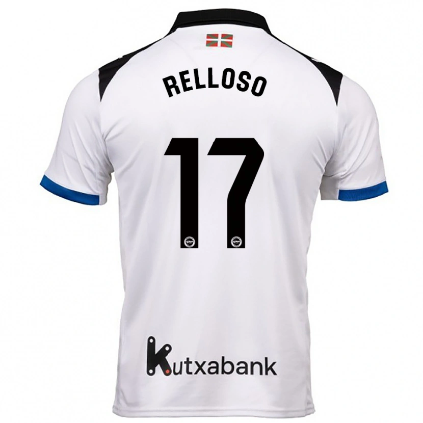 Danxen Kobiety Mikel Relloso #17 Biało-Niebieski Wyjazdowa Koszulka 2025/26 Koszulki Klubowe