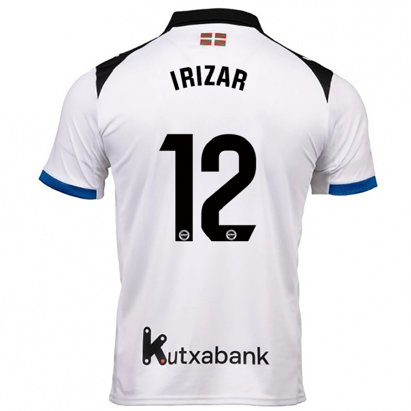 Danxen Kobiety Manex Irizar #12 Biało-Niebieski Wyjazdowa Koszulka 2025/26 Koszulki Klubowe