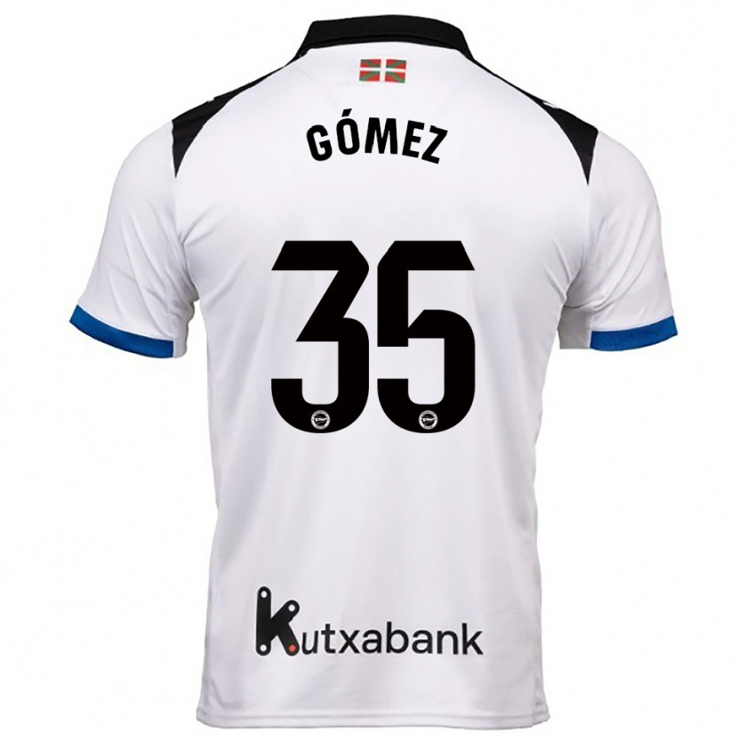 Danxen Kobiety Jorge Gómez #35 Biało-Niebieski Wyjazdowa Koszulka 2025/26 Koszulki Klubowe
