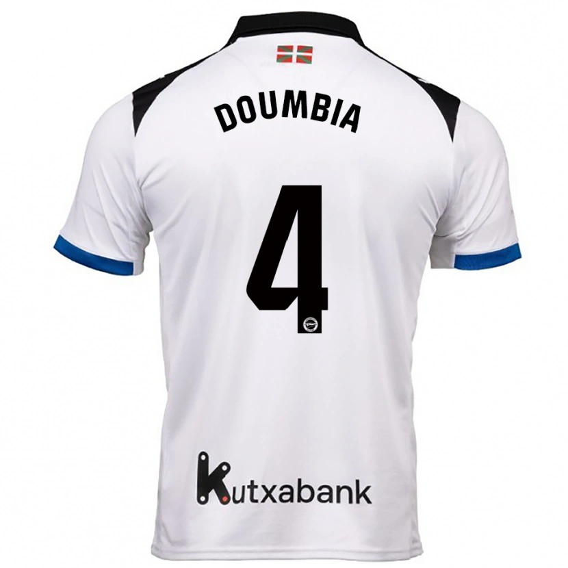 Danxen Kobiety Daouda Doumbia #4 Biało-Niebieski Wyjazdowa Koszulka 2025/26 Koszulki Klubowe