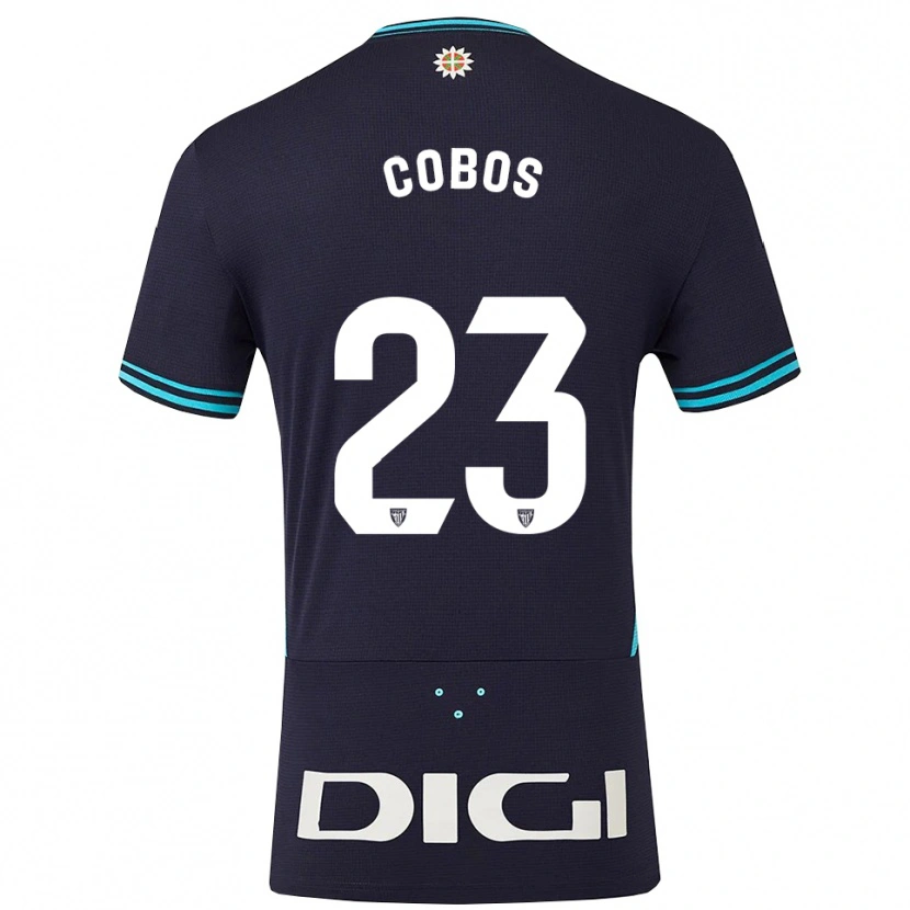 Danxen Kobiety Alain Cobos #23 Granatowo-Błękitny Wyjazdowa Koszulka 2025/26 Koszulki Klubowe