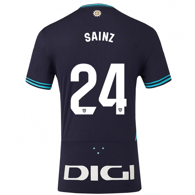 Danxen Kobiety Iñigo Sainz #24 Granatowo-Błękitny Wyjazdowa Koszulka 2025/26 Koszulki Klubowe