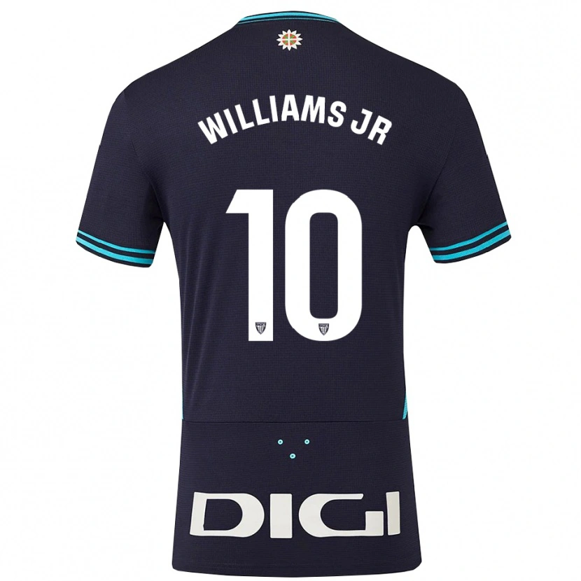 Danxen Kobiety Nico Williams #10 Granatowo-Błękitny Wyjazdowa Koszulka 2025/26 Koszulki Klubowe