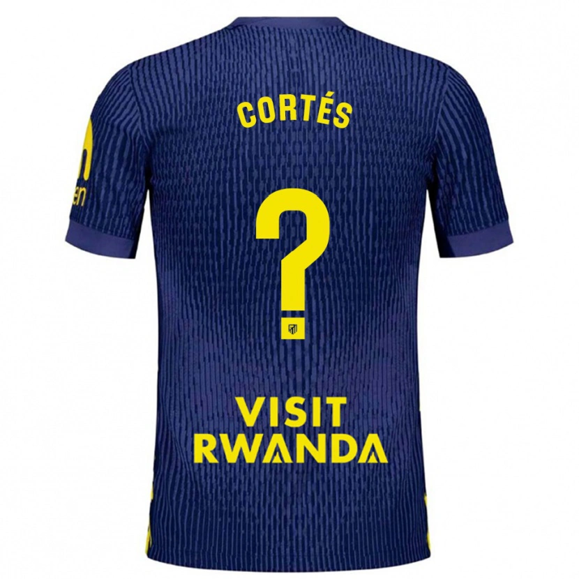 Danxen Kobiety Lucas Cortés #0 Granatowo-Żółty Wyjazdowa Koszulka 2025/26 Koszulki Klubowe