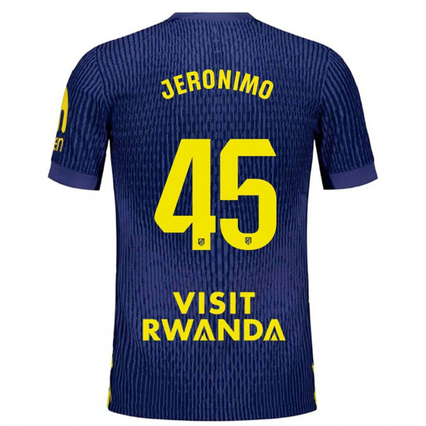 Danxen Kobiety Isaiah Jeronimo #45 Granatowo-Żółty Wyjazdowa Koszulka 2025/26 Koszulki Klubowe