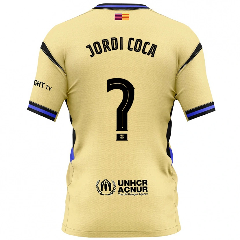 Danxen Kobiety Jordi Coca #0 Żółto-Czarny Wyjazdowa Koszulka 2025/26 Koszulki Klubowe