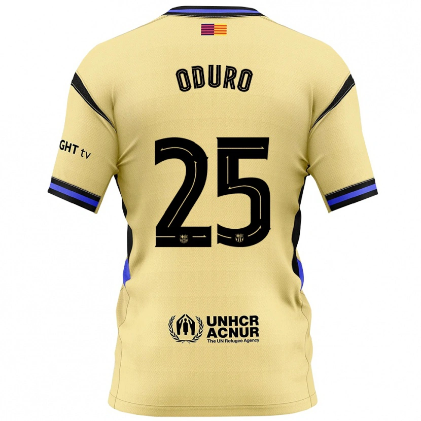 Danxen Kobiety David Oduro #25 Żółto-Czarny Wyjazdowa Koszulka 2025/26 Koszulki Klubowe