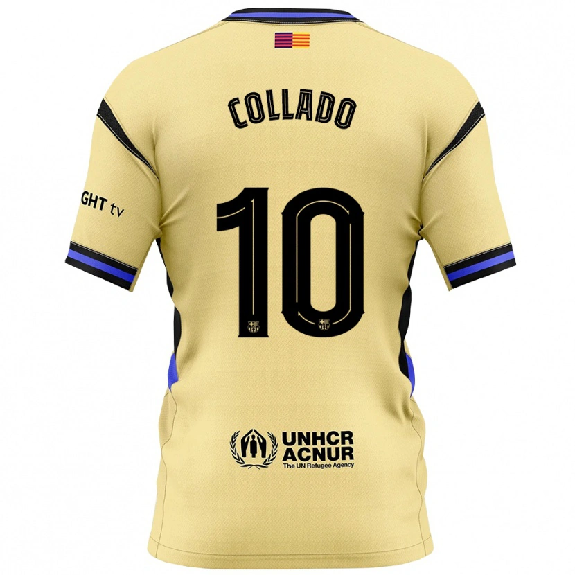 Danxen Kobiety Alex Collado #10 Żółto-Czarny Wyjazdowa Koszulka 2025/26 Koszulki Klubowe