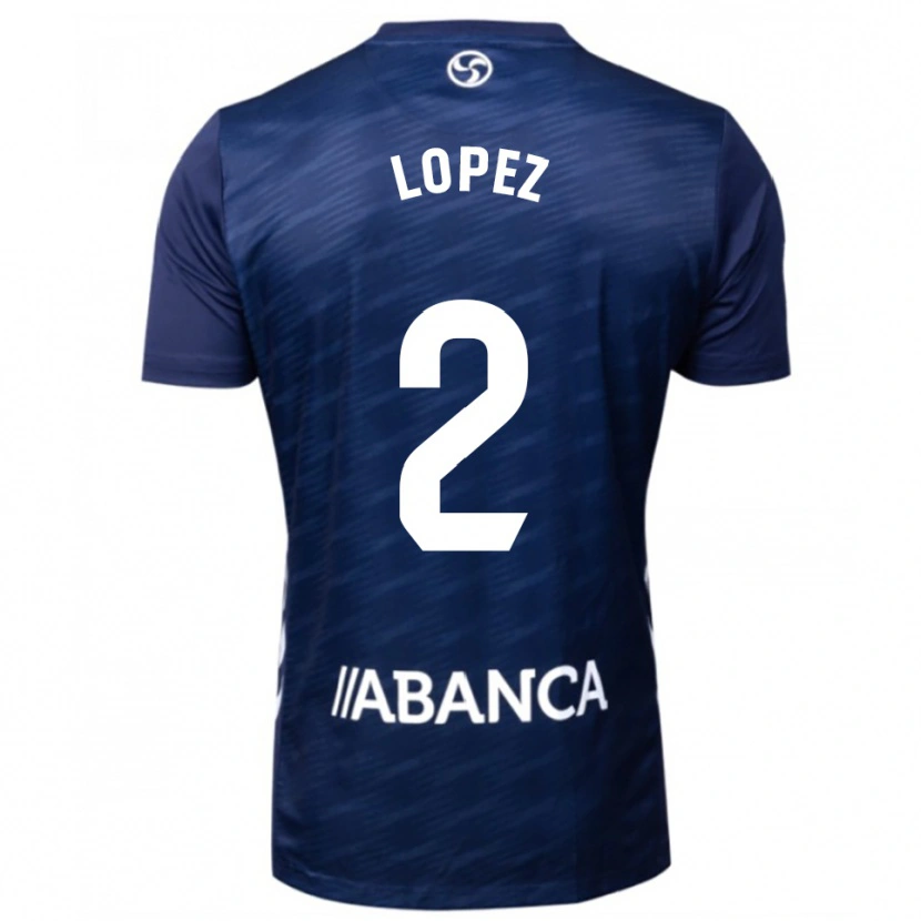 Danxen Kobiety Iván López #2 Granatowo-Biały Wyjazdowa Koszulka 2025/26 Koszulki Klubowe