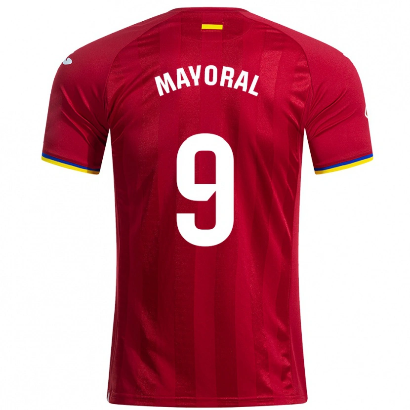 Danxen Kobiety Borja Mayoral #9 Czerwono-Żółto-Niebieski Wyjazdowa Koszulka 2025/26 Koszulki Klubowe