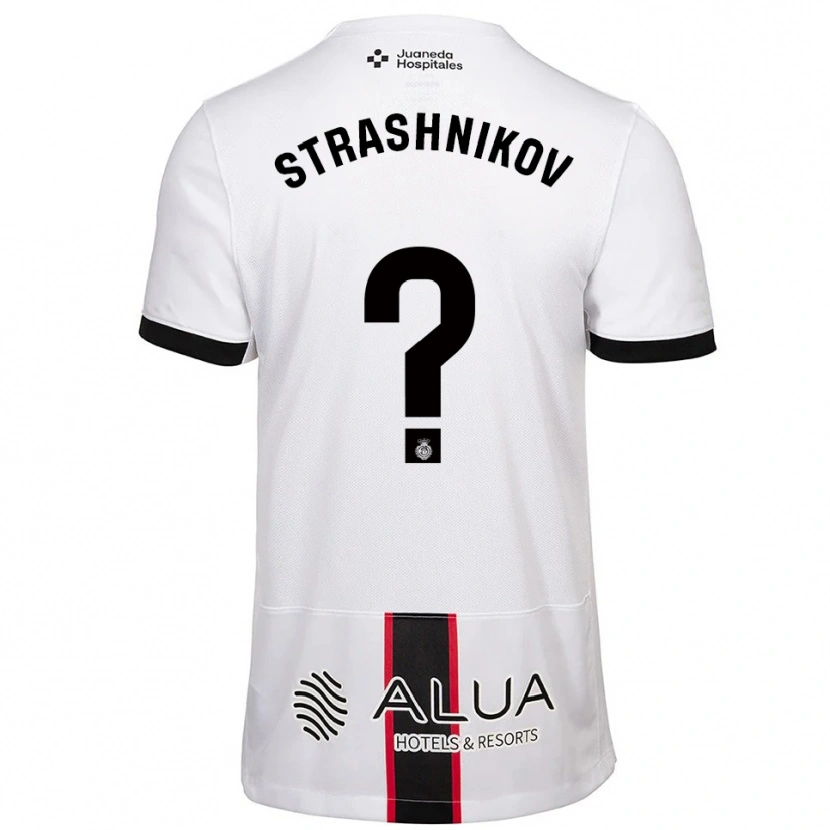 Danxen Kobiety Nikolay Strashnikov #0 Biało-Czarny Wyjazdowa Koszulka 2025/26 Koszulki Klubowe