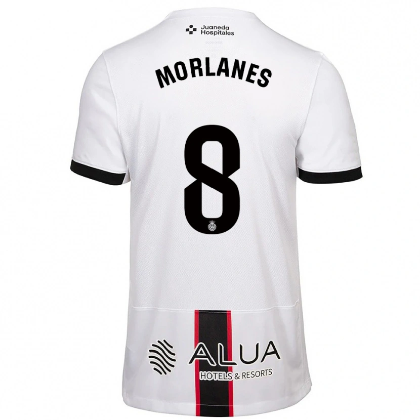 Danxen Kobiety Manu Morlanes #8 Biało-Czarny Wyjazdowa Koszulka 2025/26 Koszulki Klubowe