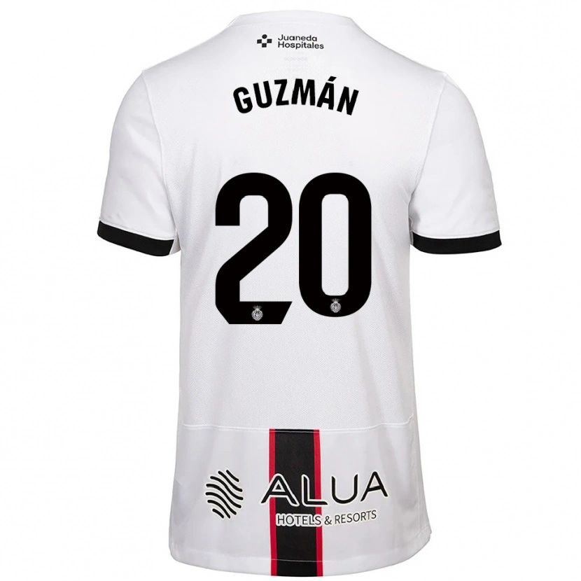 Danxen Kobiety Samuel Guzmán #20 Biało-Czarny Wyjazdowa Koszulka 2025/26 Koszulki Klubowe
