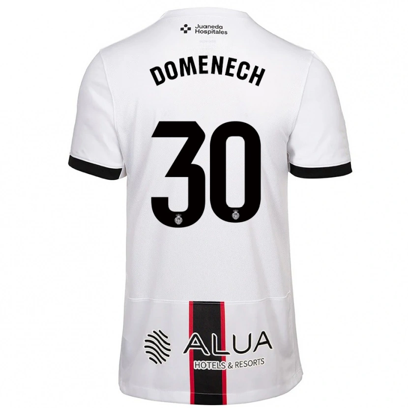 Danxen Kobiety Marc Domènech #30 Biało-Czarny Wyjazdowa Koszulka 2025/26 Koszulki Klubowe