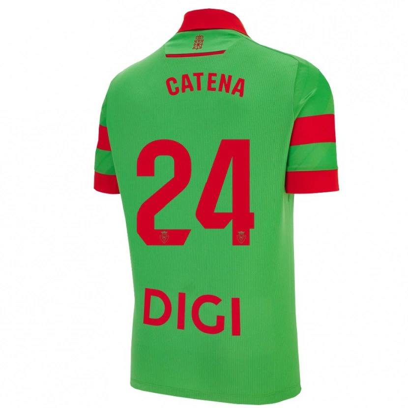 Danxen Kobiety Alejandro Catena #24 Zielono-Czerwony Wyjazdowa Koszulka 2025/26 Koszulki Klubowe