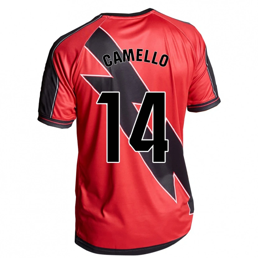 Danxen Kobiety Sergio Camello #14 Czerwono-Czarny Wyjazdowa Koszulka 2025/26 Koszulki Klubowe