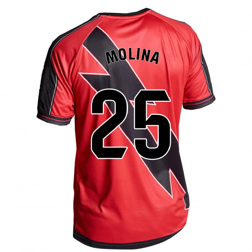 Danxen Kobiety Adrián Molina #25 Czerwono-Czarny Wyjazdowa Koszulka 2025/26 Koszulki Klubowe