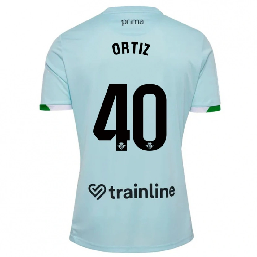 Danxen Kobiety Ángel Ortiz #40 Błękitno-Zielony Wyjazdowa Koszulka 2025/26 Koszulki Klubowe