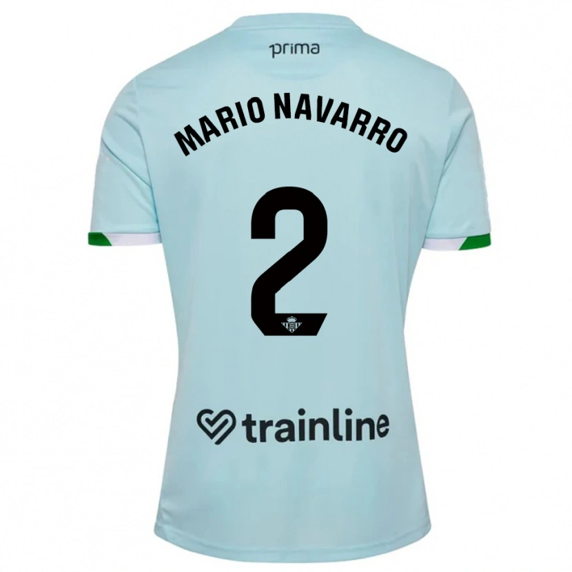Danxen Kobiety Mario Navarro #2 Błękitno-Zielony Wyjazdowa Koszulka 2025/26 Koszulki Klubowe