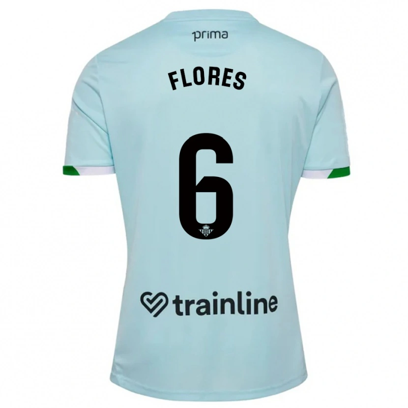 Danxen Kobiety Mateo Flores #6 Błękitno-Zielony Wyjazdowa Koszulka 2025/26 Koszulki Klubowe