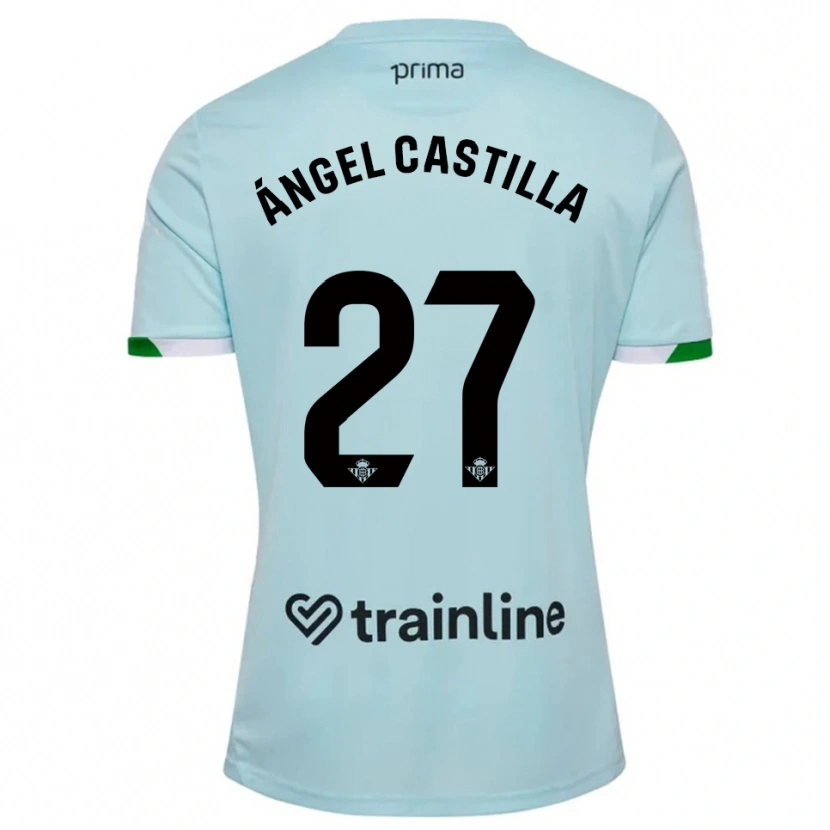 Danxen Kobiety Miguel Ángel Castilla #27 Błękitno-Zielony Wyjazdowa Koszulka 2025/26 Koszulki Klubowe