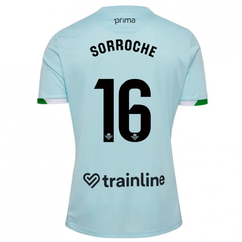 Danxen Kobiety Ginés Sorroche #16 Błękitno-Zielony Wyjazdowa Koszulka 2025/26 Koszulki Klubowe