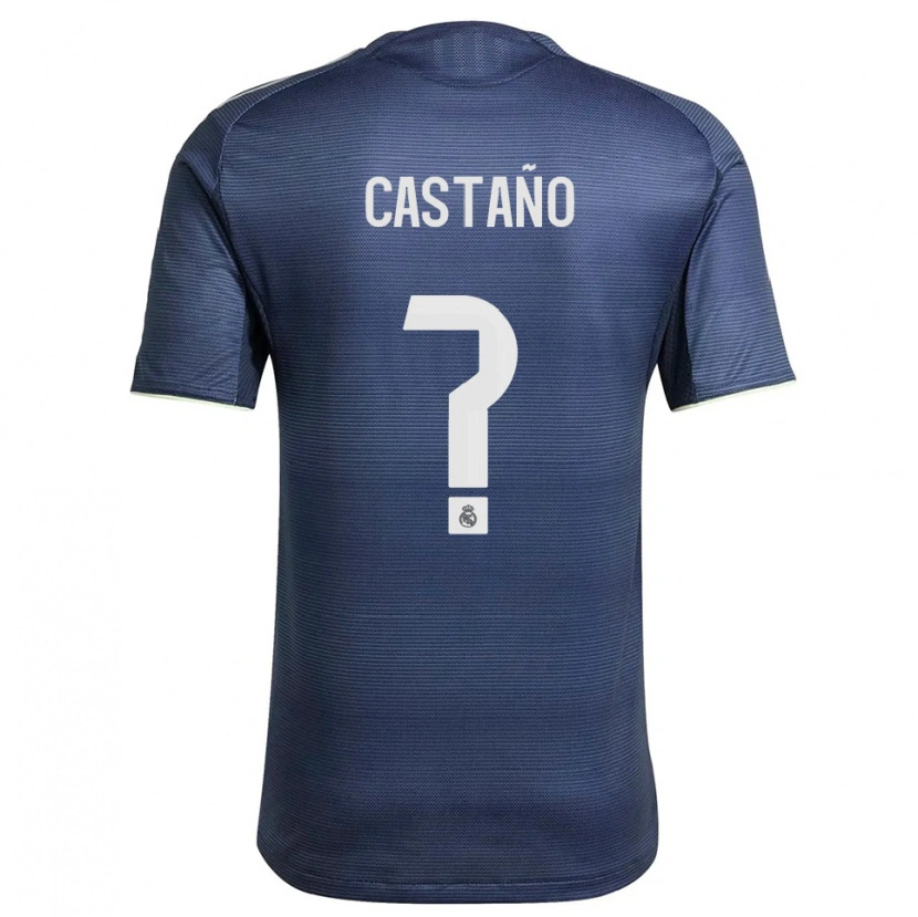 Danxen Kobiety Alejandro Castaño #0 Granatowo-Srebrny Wyjazdowa Koszulka 2025/26 Koszulki Klubowe