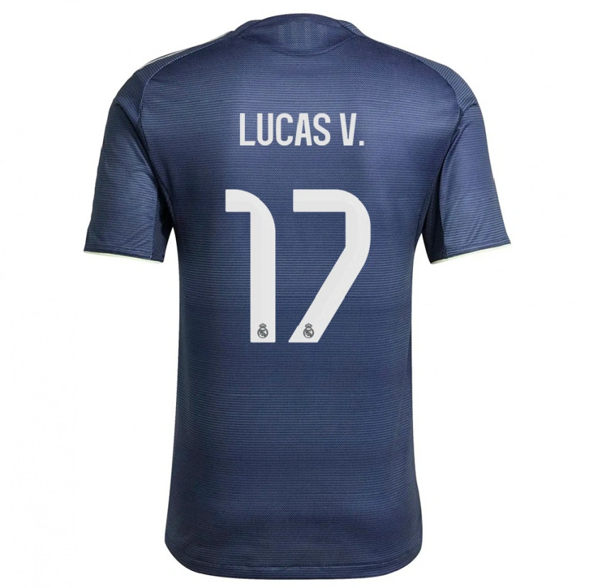 Danxen Kobiety Lucas Vazquez #17 Granatowo-Srebrny Wyjazdowa Koszulka 2025/26 Koszulki Klubowe
