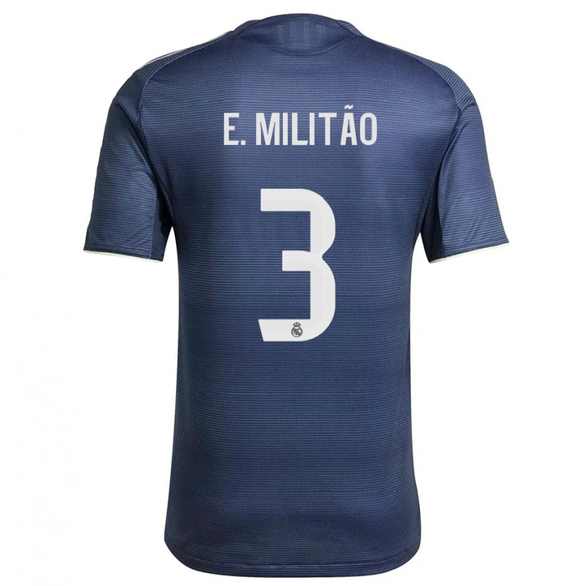 Danxen Kobiety Éder Militão #3 Granatowo-Srebrny Wyjazdowa Koszulka 2025/26 Koszulki Klubowe