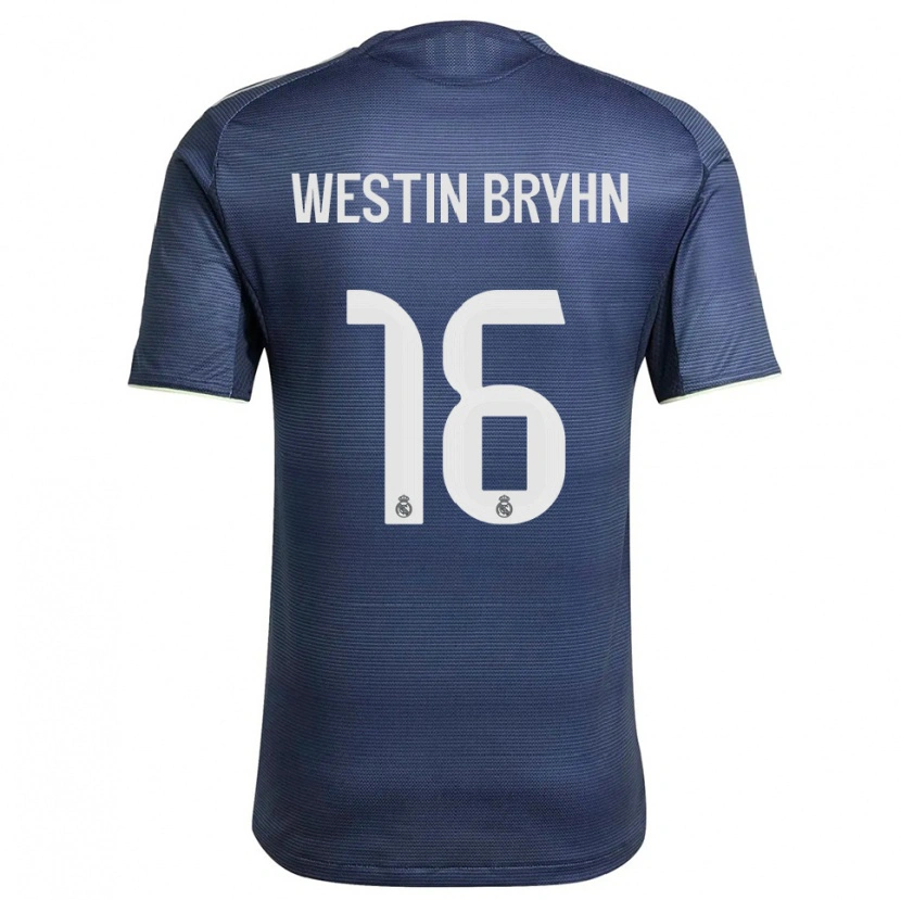 Danxen Kobiety Leon Westin Bryhn #16 Granatowo-Srebrny Wyjazdowa Koszulka 2025/26 Koszulki Klubowe