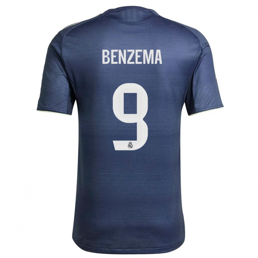 Danxen Kobiety Karim Benzema #9 Granatowo-Srebrny Wyjazdowa Koszulka 2025/26 Koszulki Klubowe