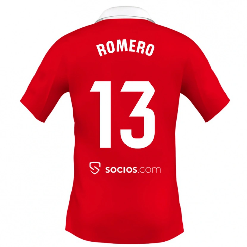 Danxen Kobiety Rafael Romero #13 Czerwono-Biało-Szary Wyjazdowa Koszulka 2025/26 Koszulki Klubowe
