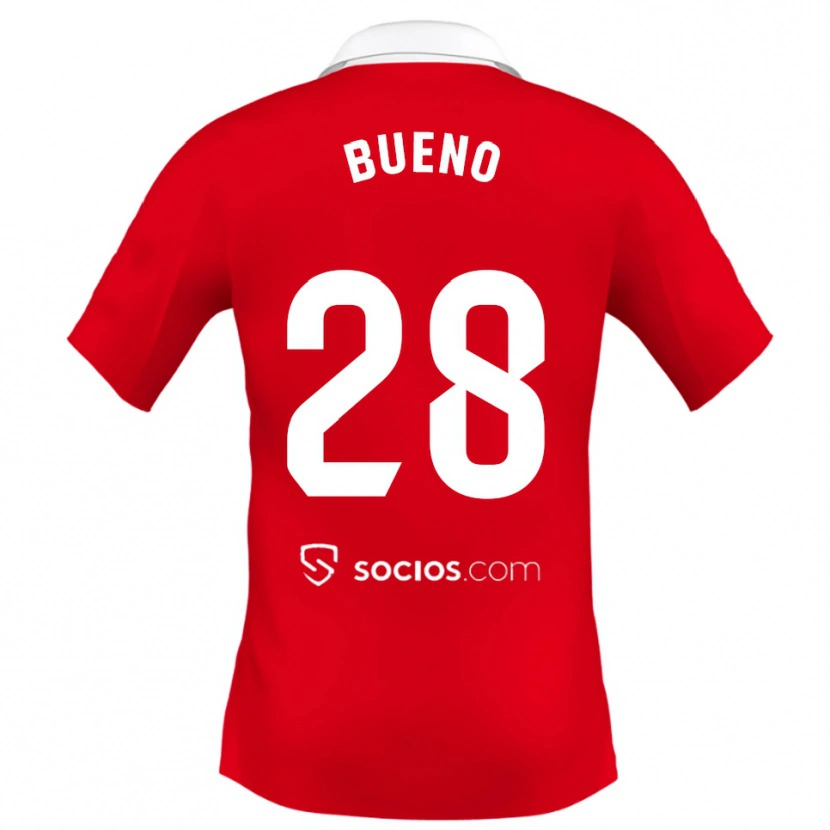 Danxen Kobiety Manu Bueno #28 Czerwono-Biało-Szary Wyjazdowa Koszulka 2025/26 Koszulki Klubowe