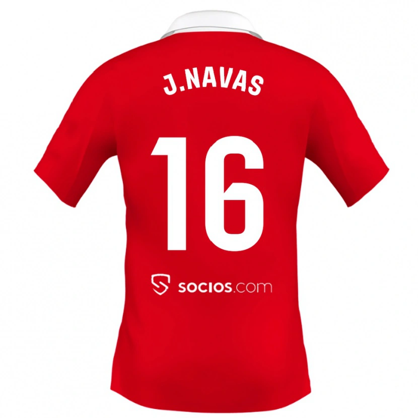 Danxen Kobiety Jesus Navas #16 Czerwono-Biało-Szary Wyjazdowa Koszulka 2025/26 Koszulki Klubowe