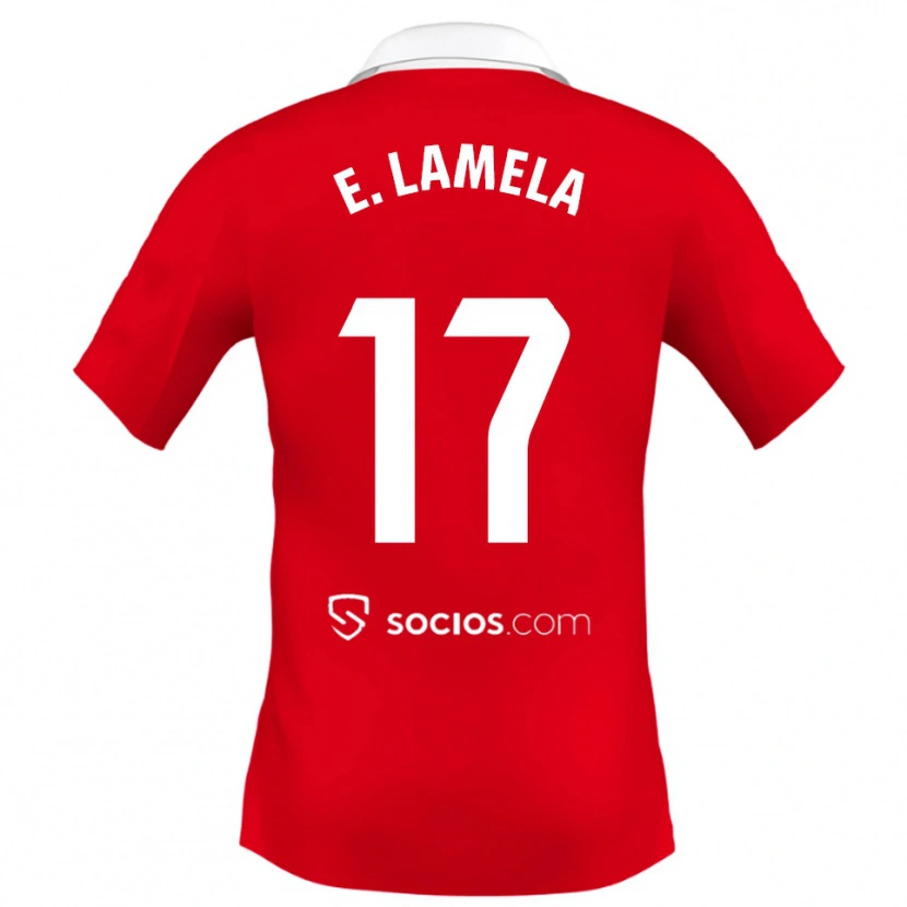 Danxen Kobiety Erik Lamela #17 Czerwono-Biało-Szary Wyjazdowa Koszulka 2025/26 Koszulki Klubowe